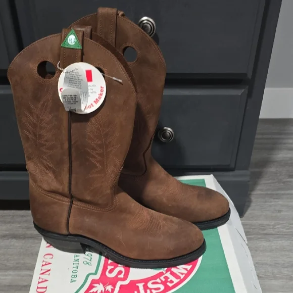 TC Dark Brown Western Boots - Picture 9 of 9